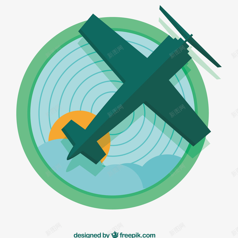 绿色的飞机矢量图ai免抠素材_新图网 https://ixintu.com 绿色 轻型 运输 飞机 飞行 矢量图