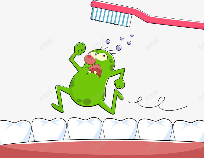 刷牙减少细菌png免抠素材_新图网 https://ixintu.com 牙刷 牙齿 牙龈 牙龈健康刷牙防蛀牙 细菌 蛀虫