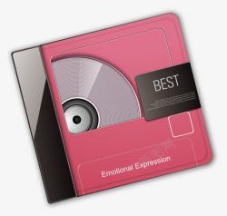 光盘套玫红色简洁光盘光碟高清图片