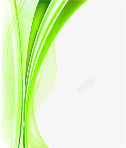 动感线条花纹背景图片绿色流线矢量图高清图片