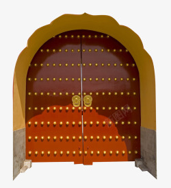 复古红门中国特色仿古城门高清图片