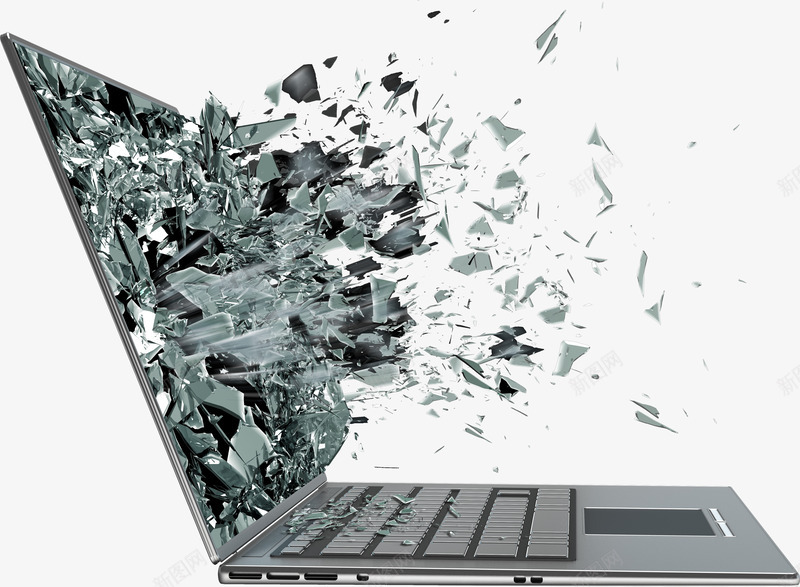 碎裂png免抠素材_新图网 https://ixintu.com 屏幕 炫酷 玻璃碎片 破碎 碎片 碎裂 笔记本 笔记本电脑