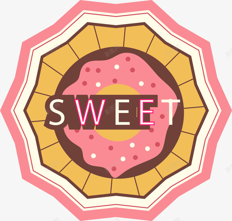 粉色可爱甜甜圈标签png免抠素材_新图网 https://ixintu.com 标签 烘焙 甜品 甜甜圈 粉色可爱 蛋糕 面包
