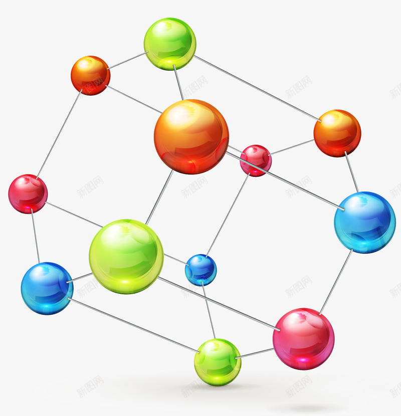 手绘分子矢量图ai免抠素材_新图网 https://ixintu.com 分子 手绘 生物 矢量图