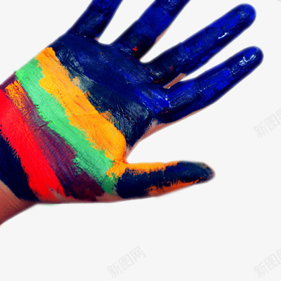 涂满了彩色油漆的手png免抠素材_新图网 https://ixintu.com 彩色 手 油漆 涂抹 涂鸦 颜料