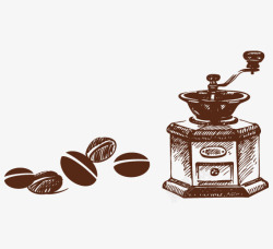 现磨咖啡免抠PNG咖啡机矢量图高清图片