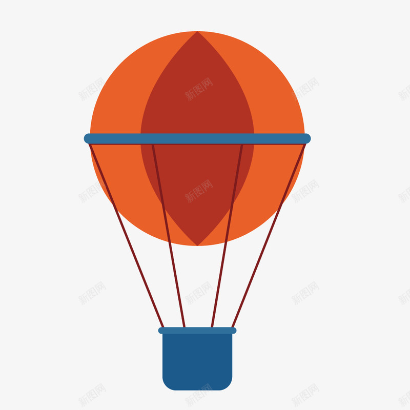 橘红色热气球png免抠素材_新图网 https://ixintu.com 橘红色 气球 热 热气球 飞行器