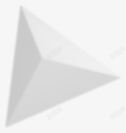 白色立体锥形标志图标png_新图网 https://ixintu.com 图标 标志 白色 立体 锥形