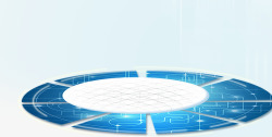 蓝色圆形科技背景图片蓝色科技圆形底盘免费高清图片