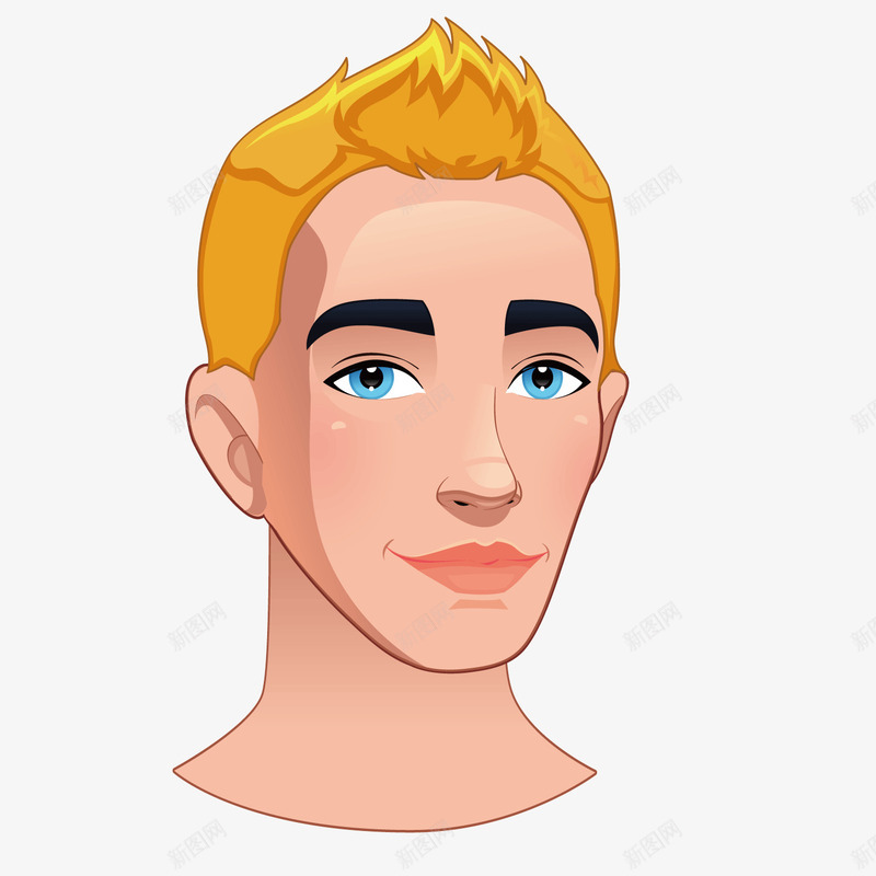 男士发型黄色短发png免抠素材_新图网 https://ixintu.com 发型 男士 男士发型 短发 黄色