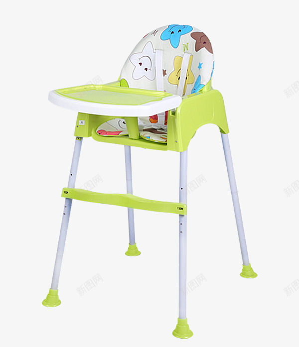 绿色婴儿餐椅png免抠素材_新图网 https://ixintu.com 产品实物 卡通 安全 拆装方便