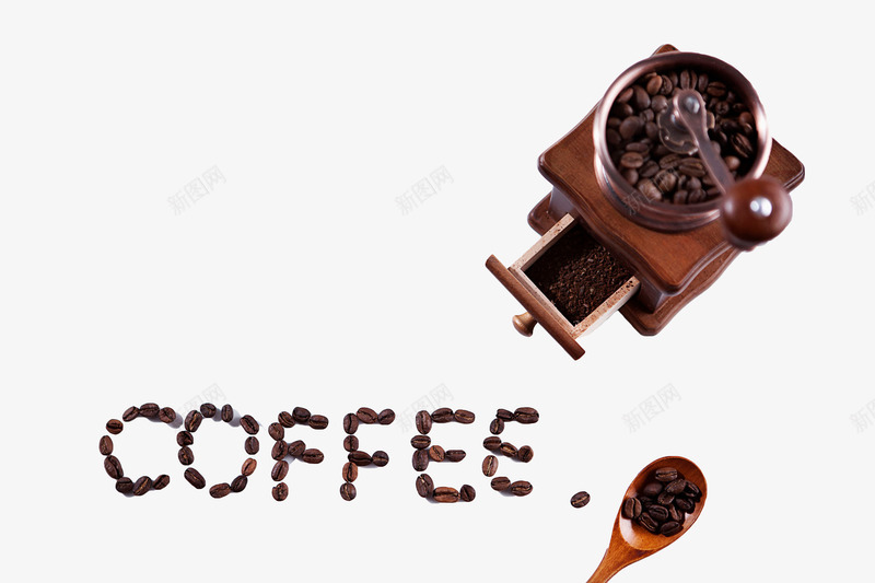 咖啡豆咖啡机png免抠素材_新图网 https://ixintu.com COFFEE 咖啡 咖啡机 咖啡果实 咖啡豆 干果 木勺子 烘焙