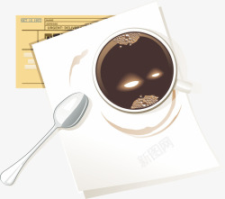 咖啡杯垫咖啡矢量图高清图片
