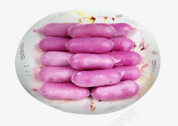 精致紫薯年糕素材