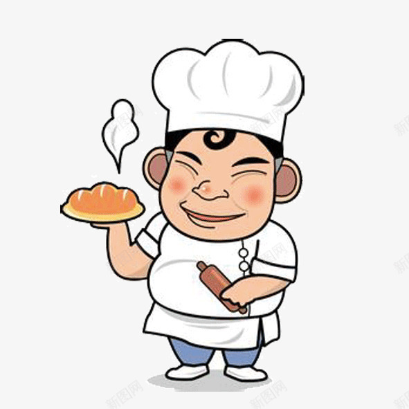 面包师png免抠素材_新图网 https://ixintu.com 拿着面包 烘焙 蛋糕坊 西点 面包师