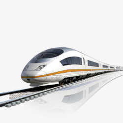 快速行驶的动车高铁列车高清图片