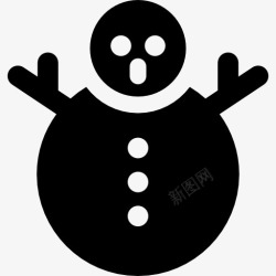 冬天的乐趣雪人图标高清图片