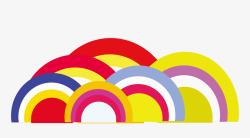 彩色波点圆环装饰节日元素矢量图素材