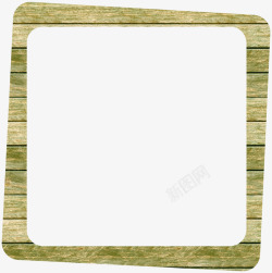 绿色木板方框素材
