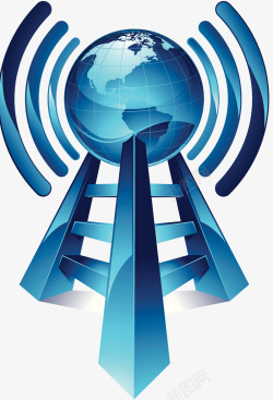 发射信号背景图蓝色科技信号基站高清图片