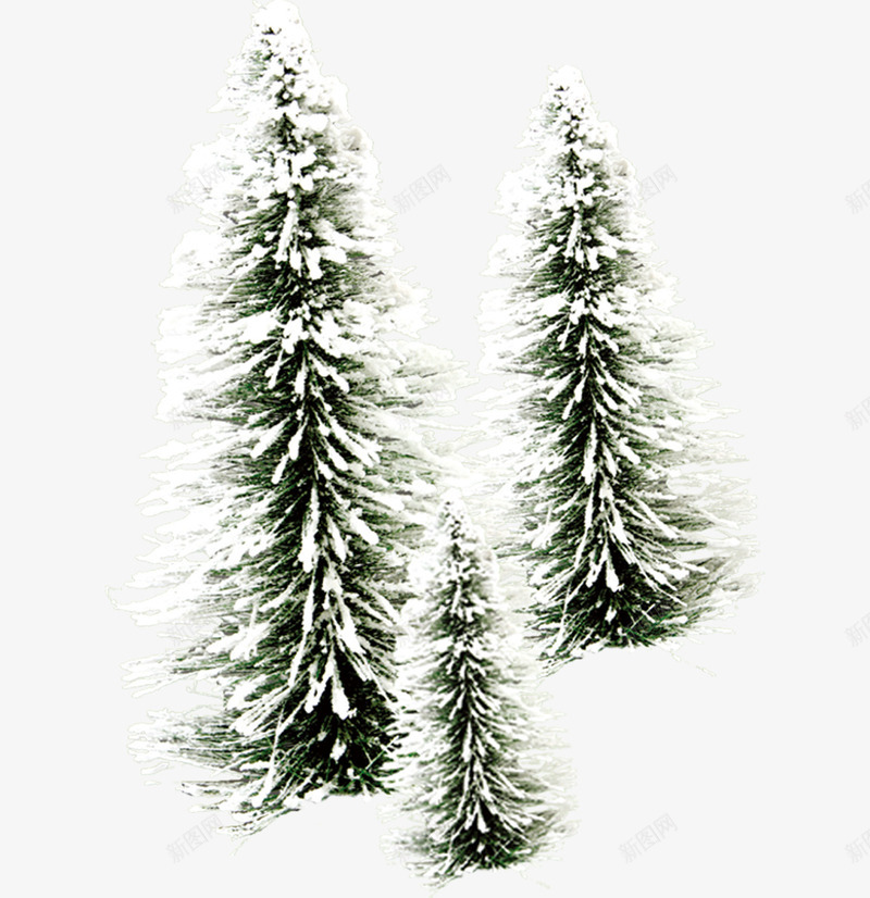 雪后的树木png免抠素材_新图网 https://ixintu.com 冬天 大雪 树木 树枝