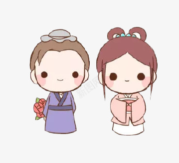 牛郎织女png免抠素材_新图网 https://ixintu.com png图形 png装饰 七夕 动物 卡通 子织女 牛郎 装饰