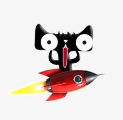 小猫火箭天猫LOGO图标高清图片