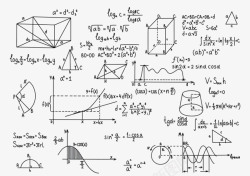 数学几何符号装饰数学公式函数曲线高清图片