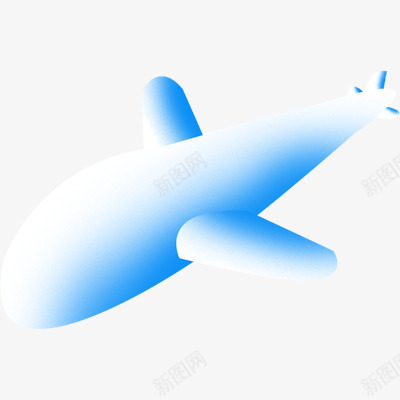 晶白蓝色飞机图标psd_新图网 https://ixintu.com 尝试 晶白 练手 飞机