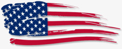 美国国旗撕裂纹素材