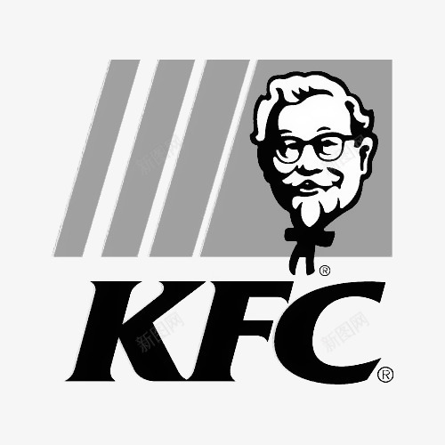 灰色肯德基标志图标png_新图网 https://ixintu.com KFC LOGO 标志 标识 美国 美食 老爷爷 肯德基 肯德基标志