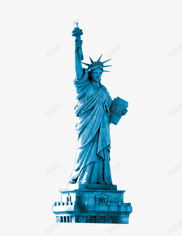 美国自由女神png免抠素材_新图网 https://ixintu.com 女神 美国 自由 雕像