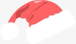 圣诞快乐红色冬日红色卡通圣诞帽高清图片