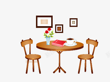餐厅桌椅png免抠素材_新图网 https://ixintu.com 卡通 咖啡馆室外桌椅 客厅 座椅 餐厅 餐厅桌椅