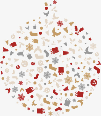 春节免抠图片大全圣诞元素装饰图案矢量图图标图标