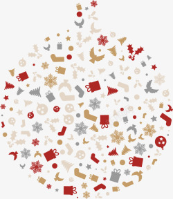 圣诞素材大全圣诞元素装饰图案矢量图图标高清图片