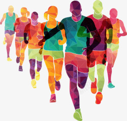 个人运动运动彩色马拉松个人图标高清图片
