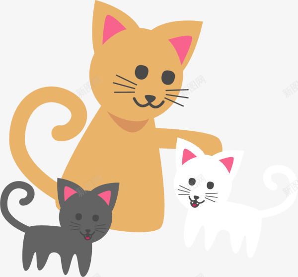 母亲节可爱小猫妈妈