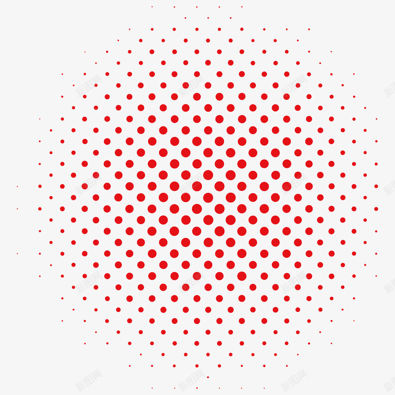 红色圆点png免抠素材_新图网 https://ixintu.com 商务 圆点 大小 散布 渐变 科技 红色 规律