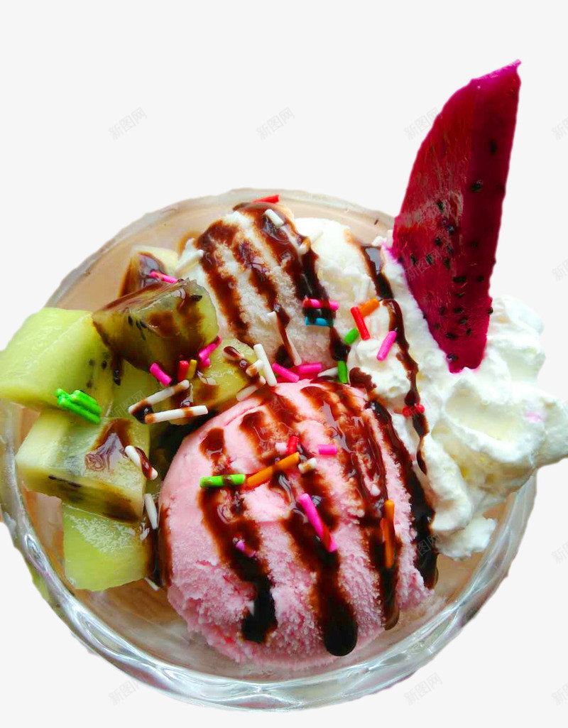 水果冰淇淋清凉一夏png免抠素材_新图网 https://ixintu.com 冰淇淋 冰激凌 水果冰淇淋 雪糕