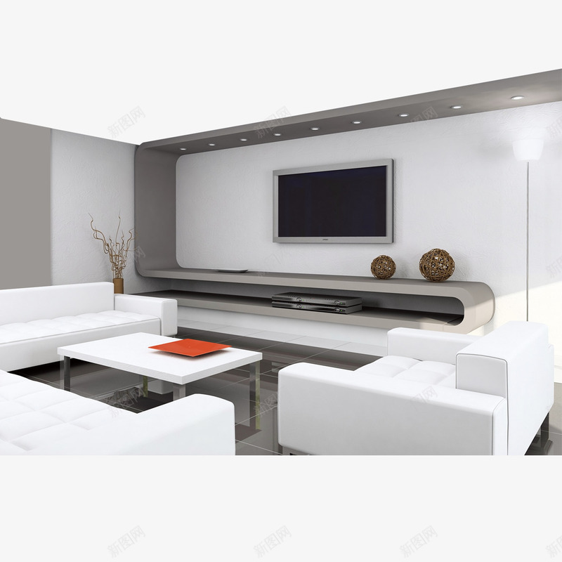 白色沙发组合png免抠素材_新图网 https://ixintu.com 大厅沙发 家具 沙发素材 沙发组合 白色沙发