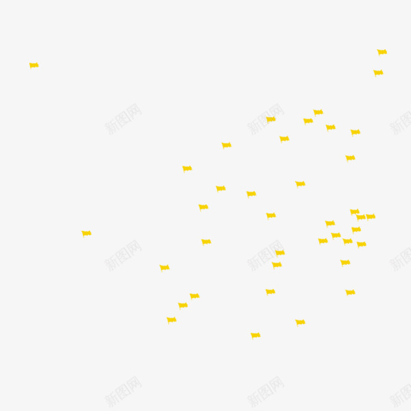 漂浮碎片png免抠素材_新图网 https://ixintu.com 发光 方块 简约 金色碎片 黄色
