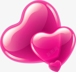 粉色爱心气球情人节元素素材