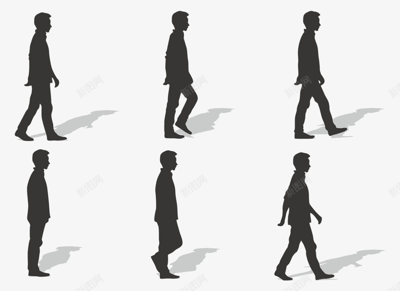 步行女士剪影png免抠素材_新图网 https://ixintu.com png图片素材 免费png素材 男士 行走 行走的人 黑色