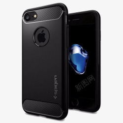 手机配件黑色皮革iphone7手机壳高清图片