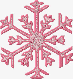 雪花饰品粉色雪花形状高清图片