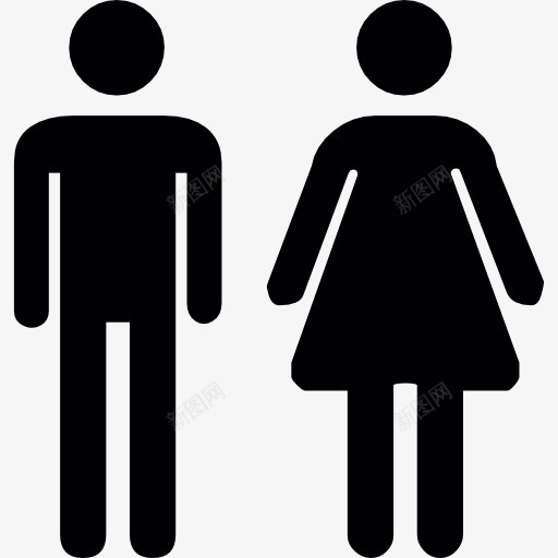 男女厕所图标png_新图网 https://ixintu.com 厕所 商务 女人 男人
