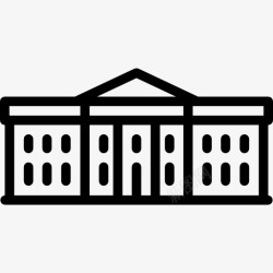 美国住宅白宫图标高清图片