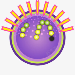 紫色细胞分裂素材