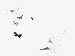 折纸和蝴蝶飞飞素材